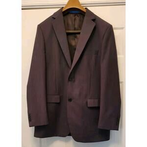 Giorgio Napoli Men 42L Presidential Classic Fit Gray Suit Jacket Blazer Coat